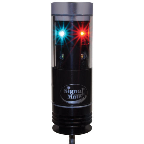 Signal Mate Pedestal Mount Tri-Color LED Navigation Light with Anchor Light, 3-Wire